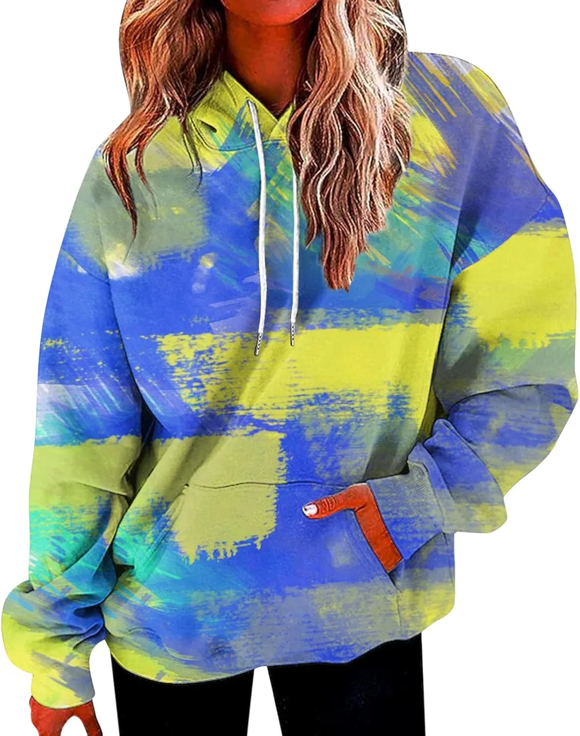 SHAOBGE Cyber Of Monday 2023 Sweatshirt The Office Lady Tunic Top Blouse Cute Tie Dye Hoodies Deals Of The Day Of Today