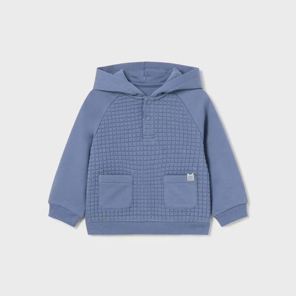 Steel Blue Waffle Hoodie