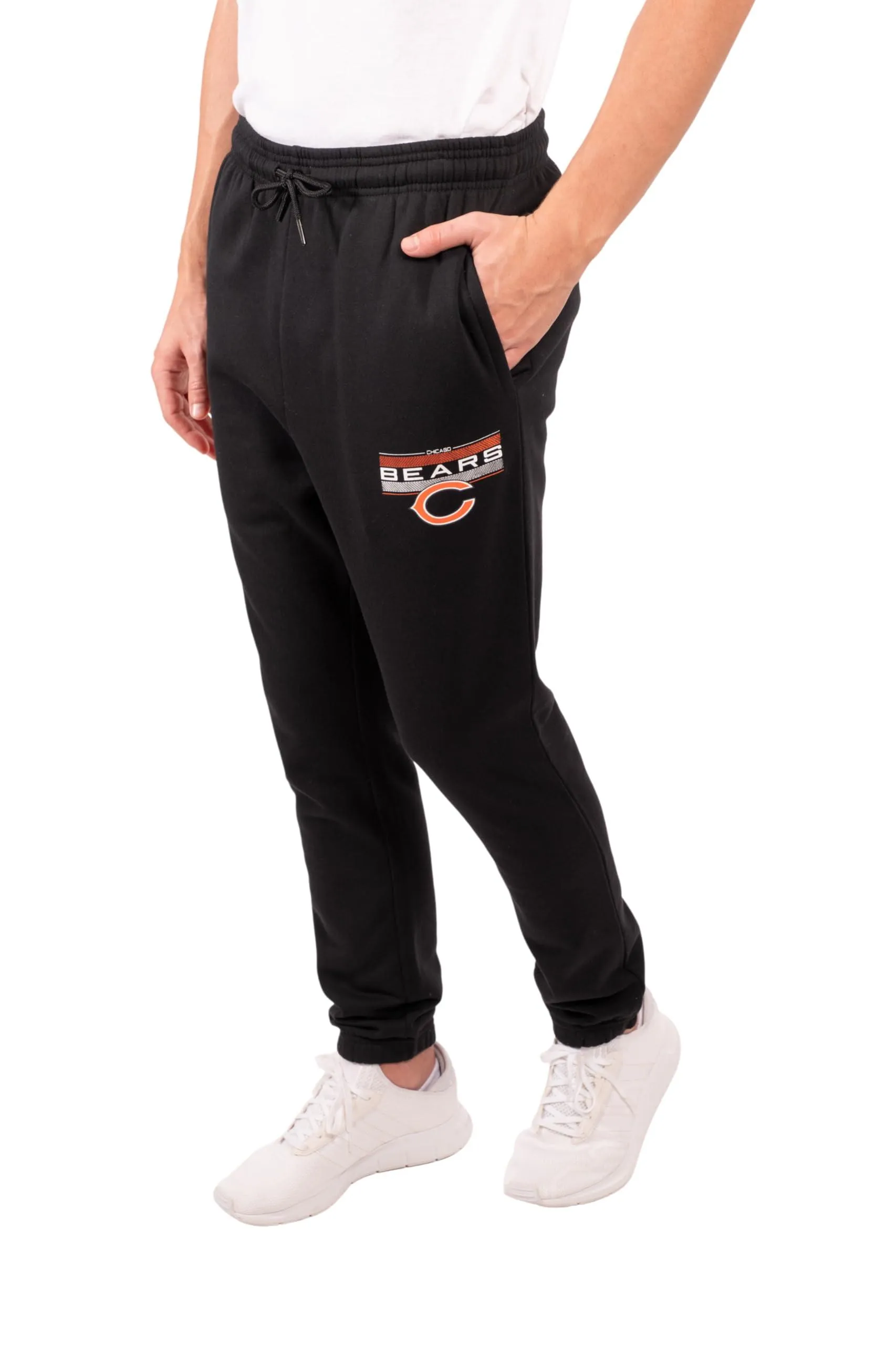 Ultra Game NFL Official Adults Super Soft Game Day Jogger Sweatpants - Unisex, Chicago Bears, Black|Chicago Bears