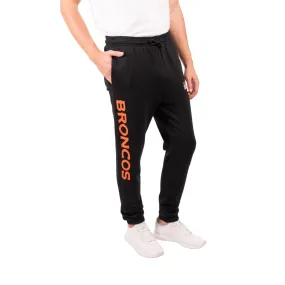 Ultra Game NFL Official Adults Super Soft Game Day Jogger Sweatpants - Unisex, Denver Broncos, Black|Denver Broncos