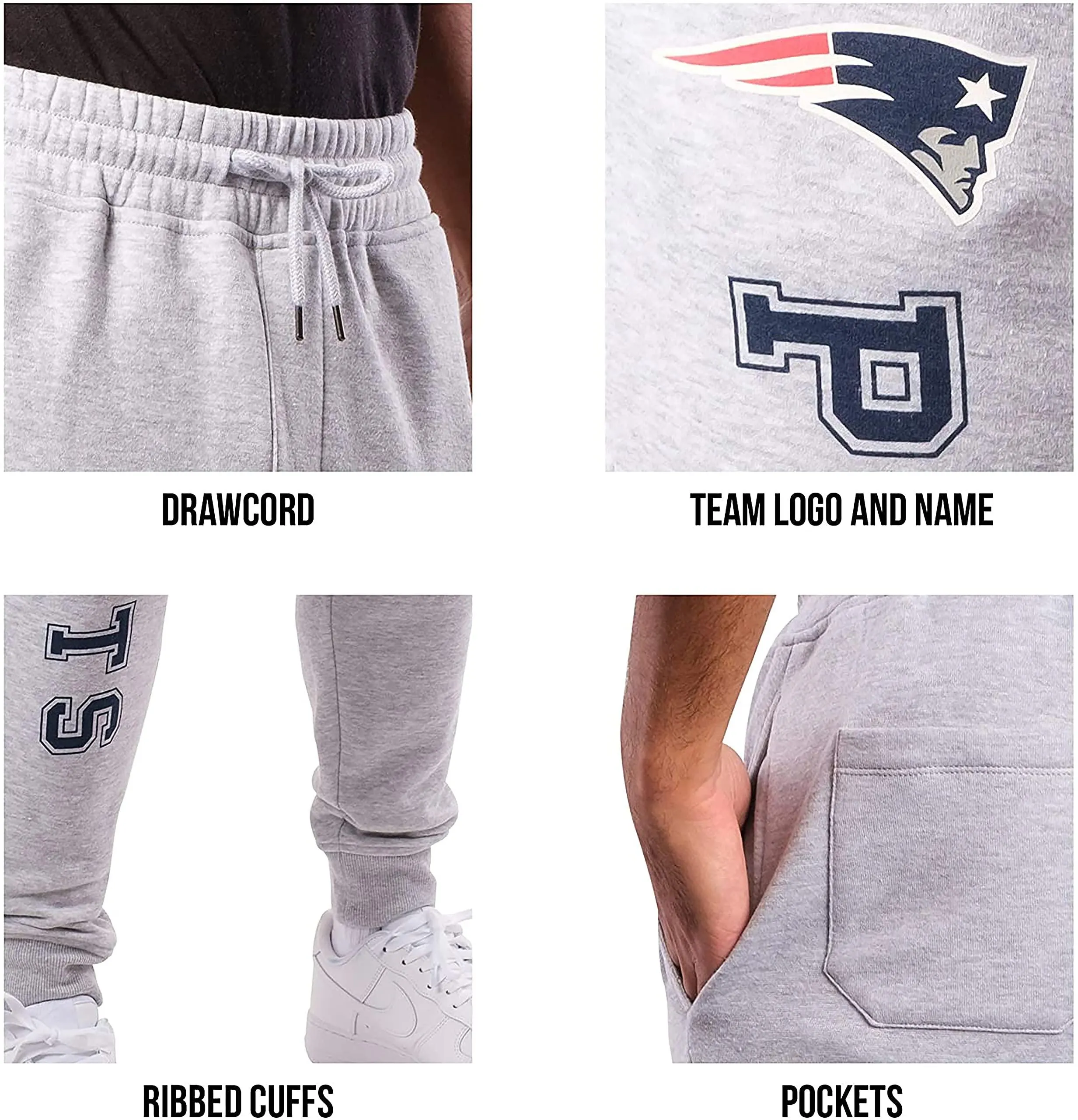 Ultra Game NFL Official Adults Super Soft Game Day Jogger Sweatpants - Unisex, Tennessee Titans, Heather Gray|Tennessee Titans