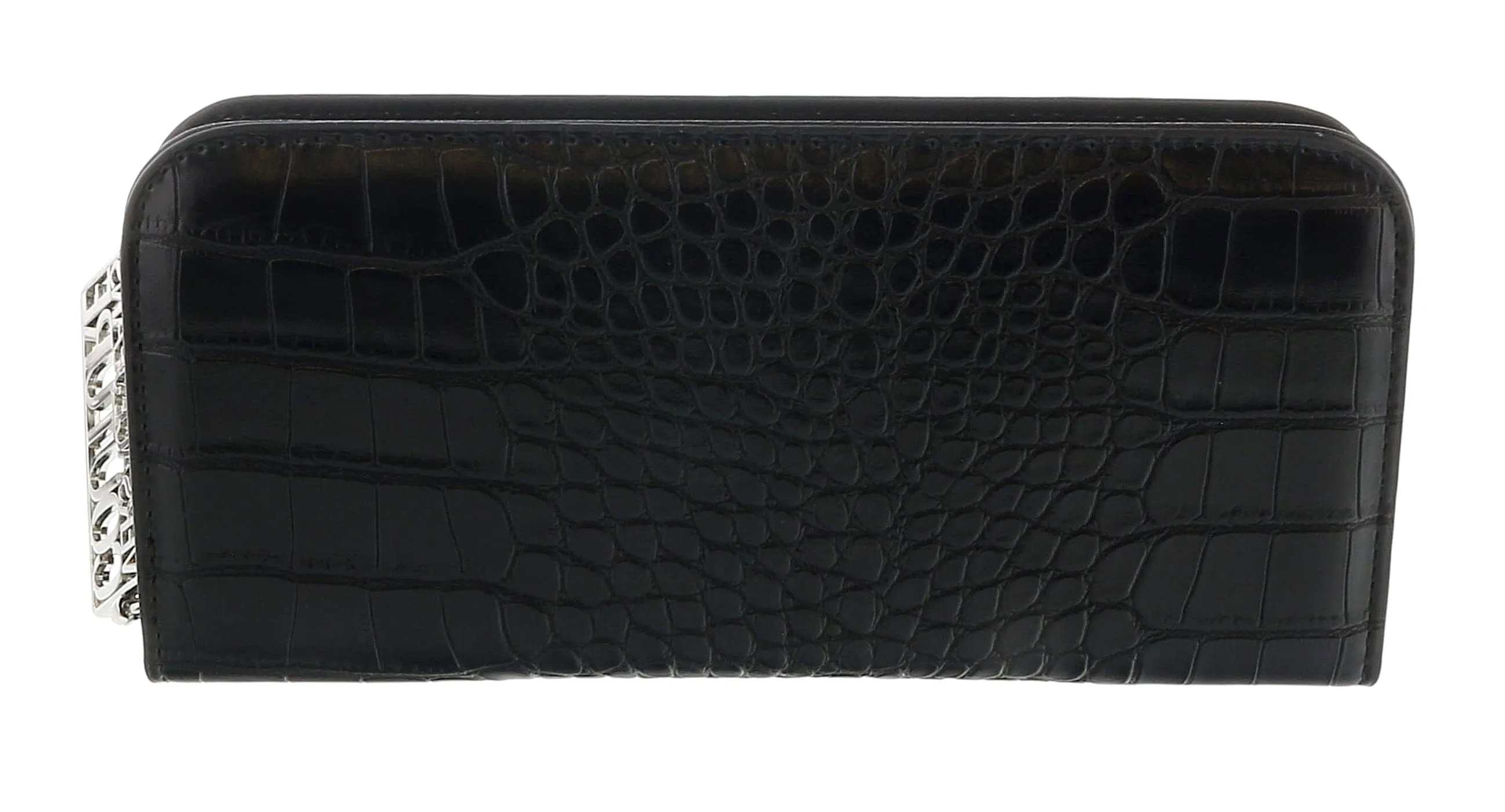 Versace Jeans Couture Black  Embossed Continental Wallet
