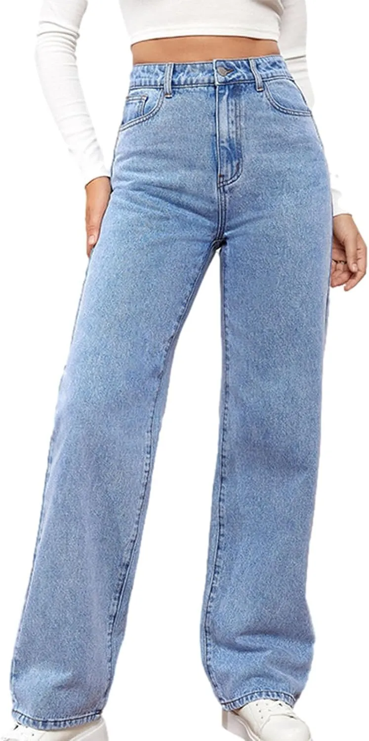 Women's 2024 Modern Skinny Jeans Insta Stretch Juniors Jeans Classic Mid Waisted Bootcut Straight Trendy Denim Pants