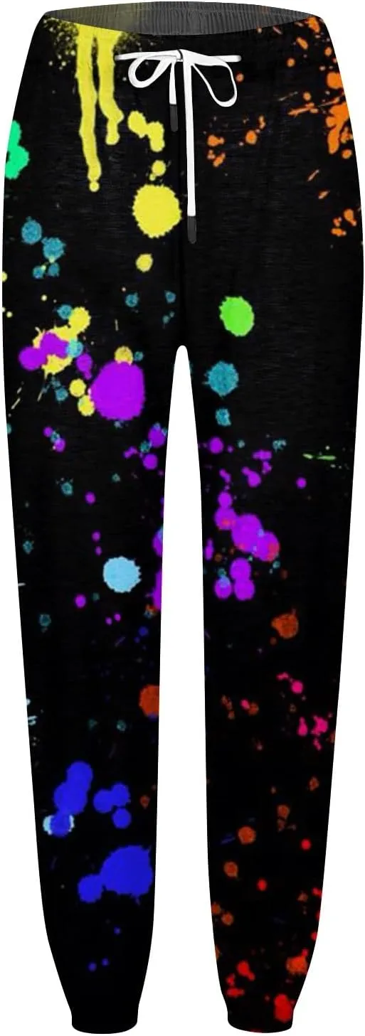 Womens Sweatpants with Pockets Elastic Waist Soft Leggings Tie Dye Fall Sweatpants Workout High Waisted Pants 2024