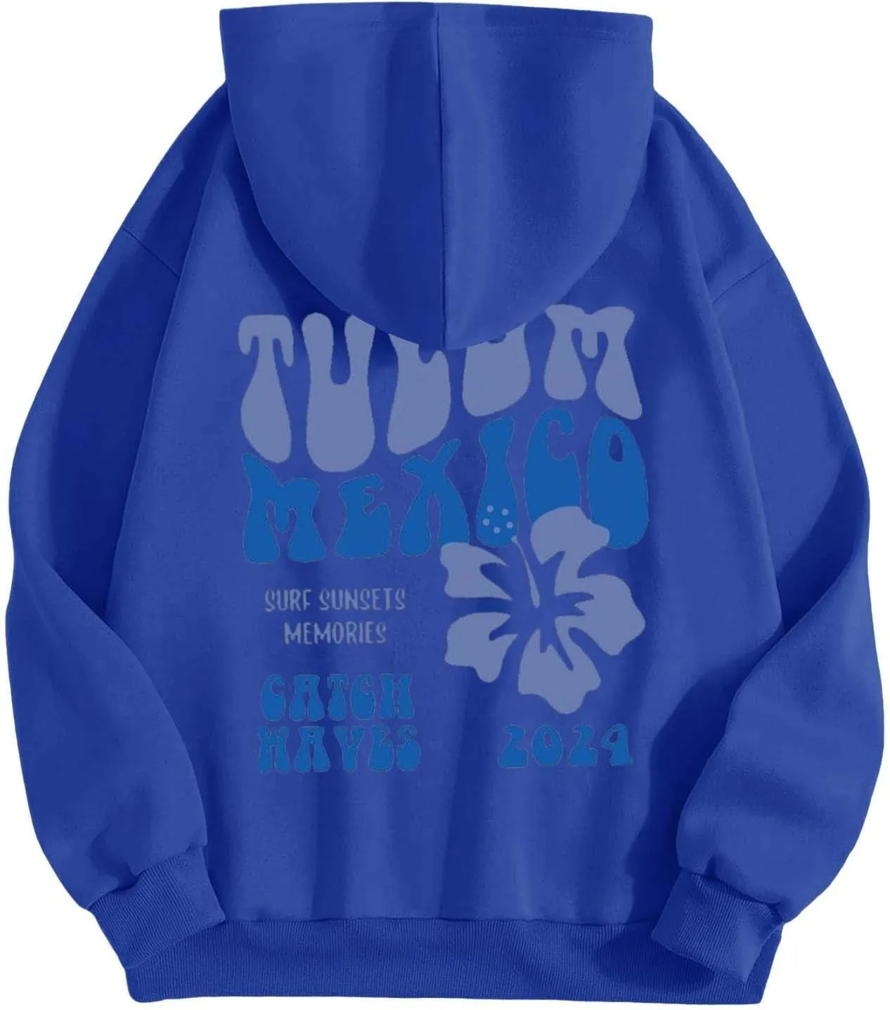 Women's Sweatshirt Full-Zip Hoodie Women Cute Hoodie Long Sleeve Blue Kawaii Shape Sweatshirt Long Sleeve with
