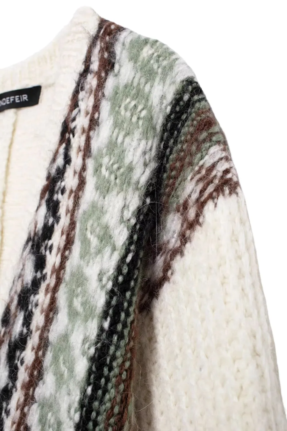 'Zoë' Versatile Jacquard Knit Loose Coat