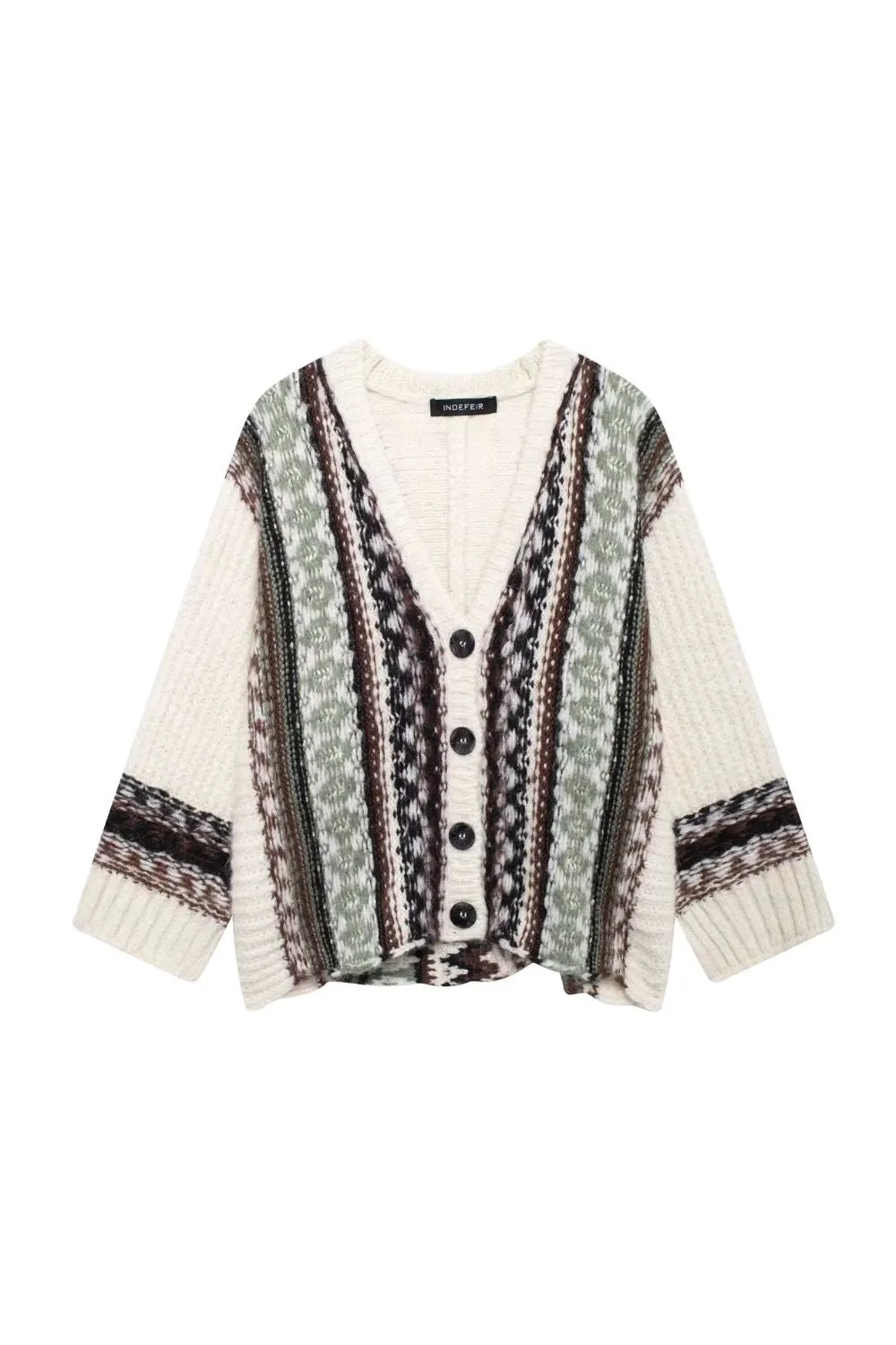'Zoë' Versatile Jacquard Knit Loose Coat
