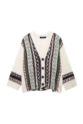 'Zoë' Versatile Jacquard Knit Loose Coat