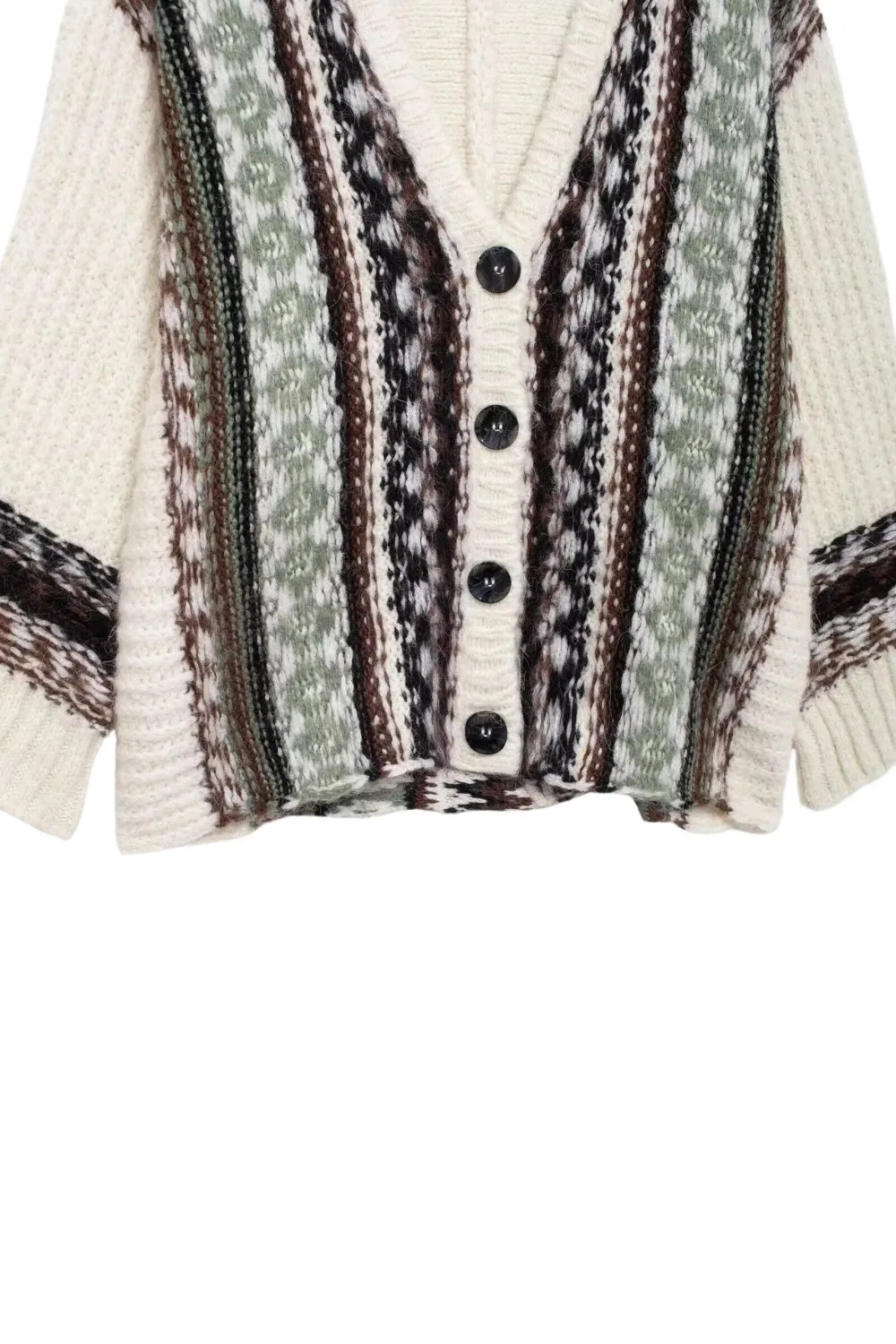 'Zoë' Versatile Jacquard Knit Loose Coat