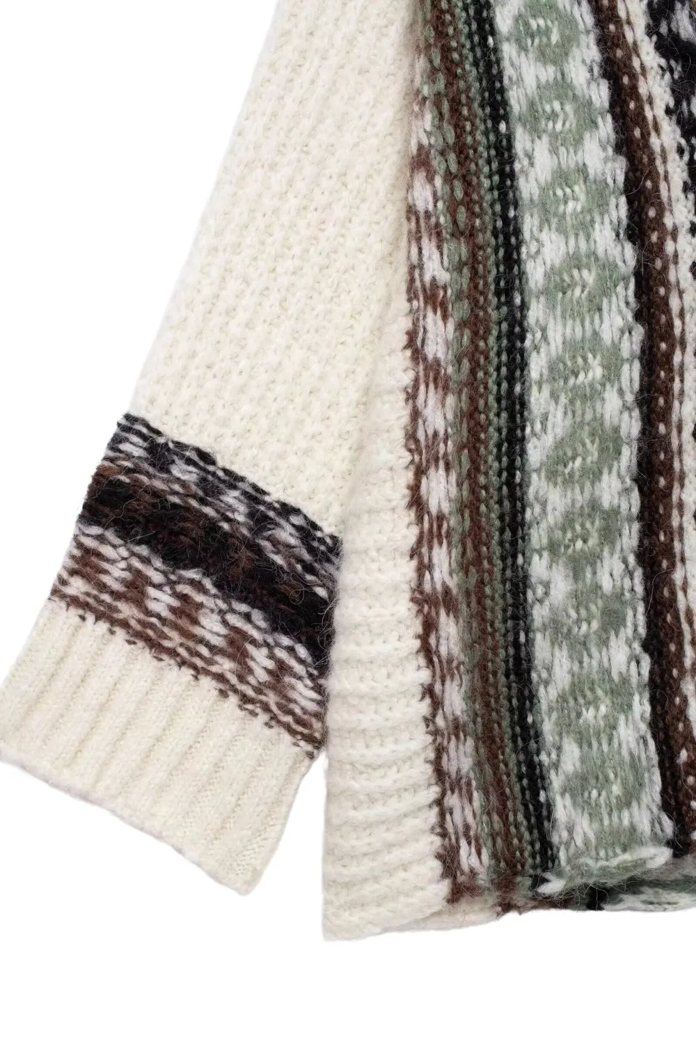 'Zoë' Versatile Jacquard Knit Loose Coat