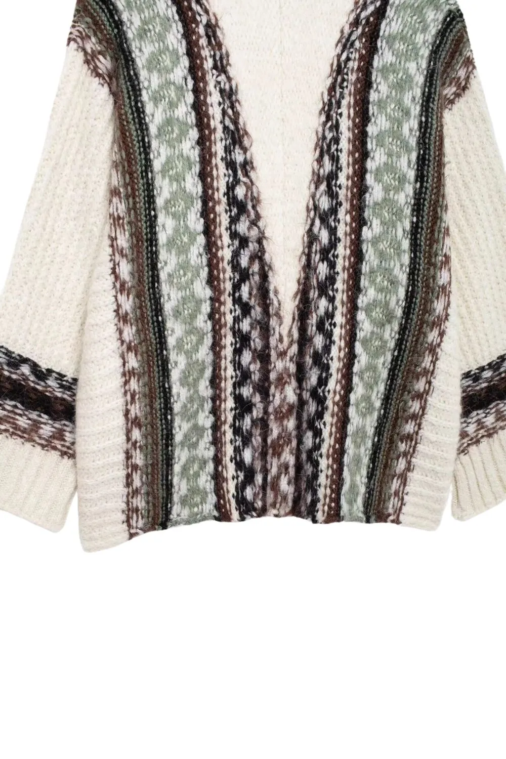 'Zoë' Versatile Jacquard Knit Loose Coat