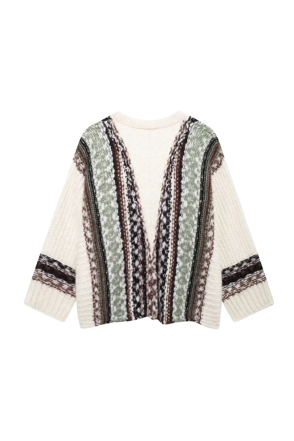 'Zoë' Versatile Jacquard Knit Loose Coat