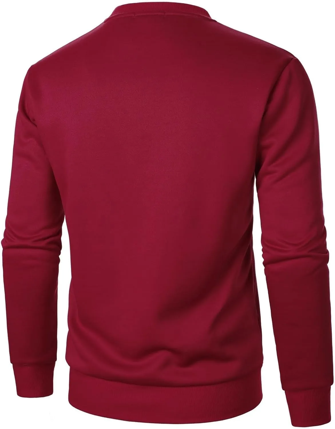 ZYXTIM Men's Sherpa Lined Sweatshirt Fleece Crewneck Long Sleeve Thermal Thick Winter Pullover Top Sweater Warm John Shirts